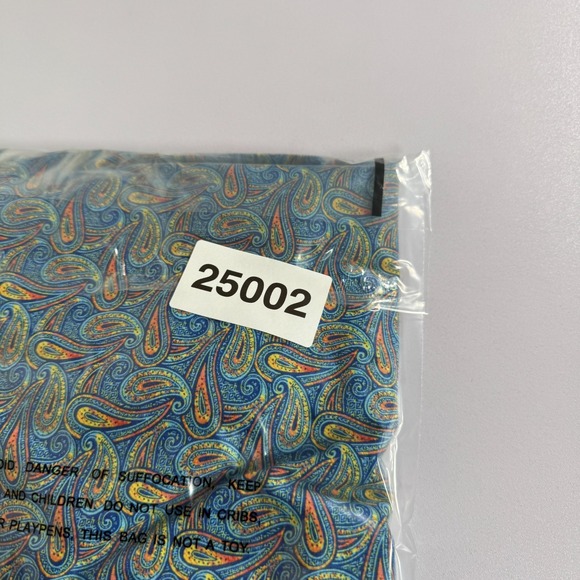 Alan Flusser Shirt Mens 2XL Blue Paisley Floral Button Up Long Sleeve Loud - Picture 9 of 9